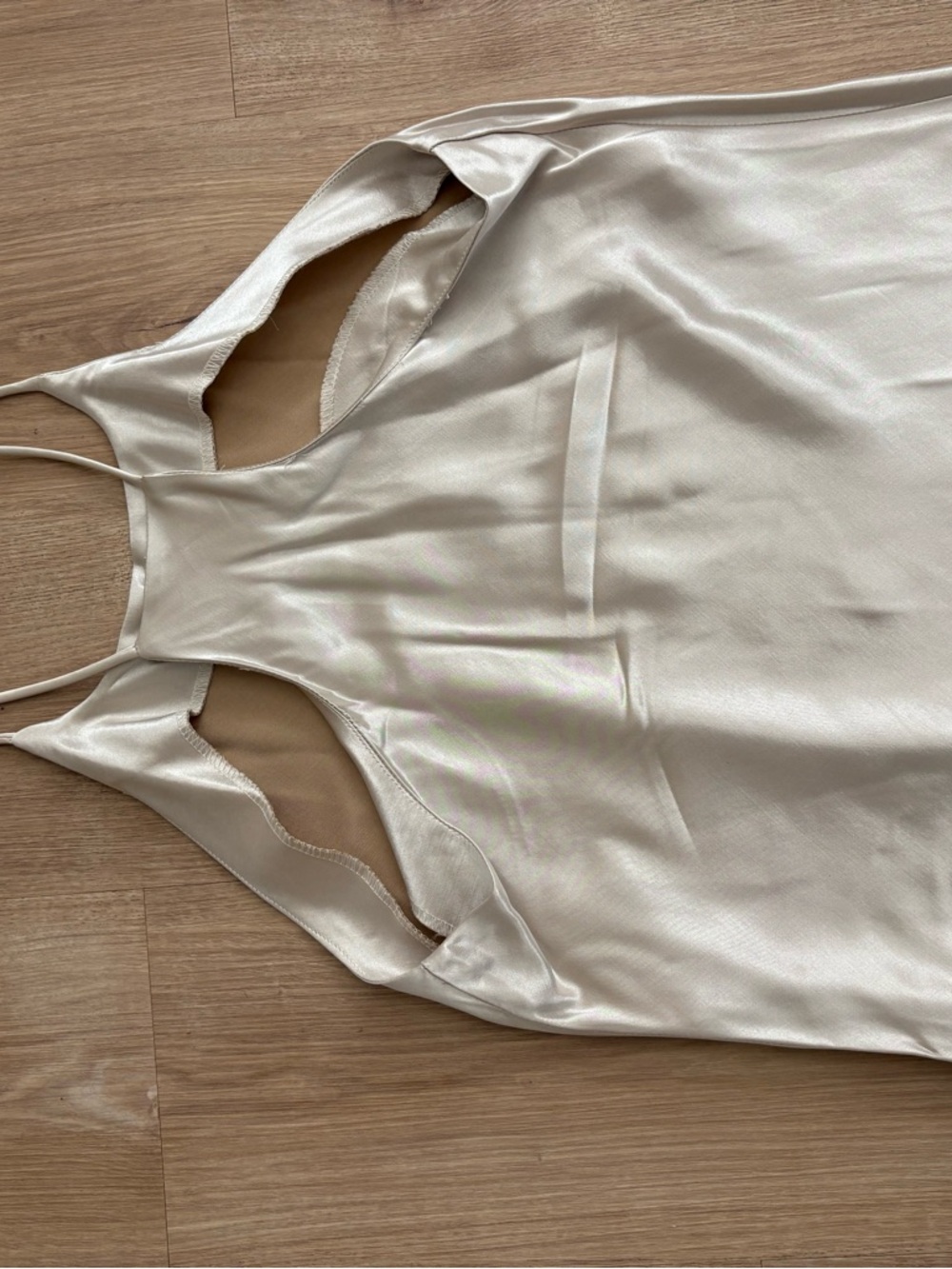 Rampage Satin Maxi Slip Dress in Champagne - Picture 5 of 8